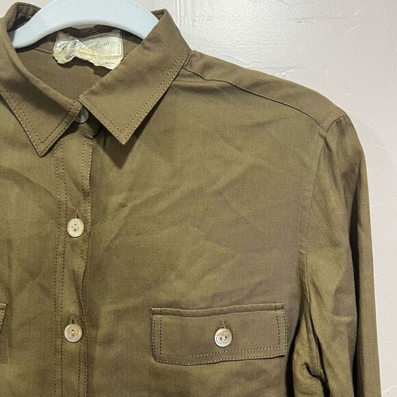 VINTAGE Gucci (1970’s) Military Button Down Top - Picture 10 of 16